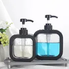 Plastic Refillable Liquid Soap Dispenser for Bathroom (Multicolor, 300 ml) (Pack of 2)