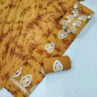 Cotton Tie-Dye Lucknowi Work Unstitched Suit Fabric with Dupatta for Women 