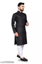 Solid Mandarin Neck Kurta for Men 