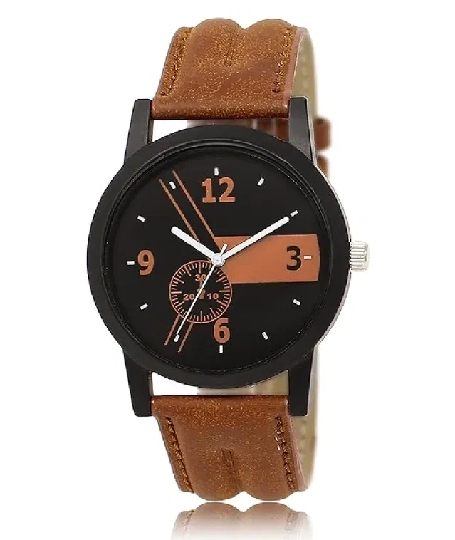 Analog watch for men (Brown ,Pack of 1)