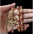 Gold Plated Rudraksh Beads Mala Chain for Men 