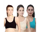 Cotton Blend Non Padded Bras for Women (Multicolor, 28) (Pack of 3)