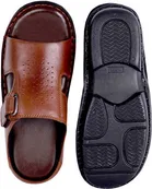 Royal Cruzz Leather Slip on Mens Slippers 