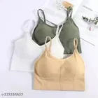 Cotton Blend Bra for Women, Multicolour, Pack of 3 