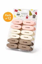 Strong Grip Plastic Clothes pins Set 12-Piece  Laundry Clips for Clothes Drying – Non-Slip, Durable, Multi-Color Pegs
