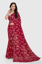 Georgette Printed Saree for Women 