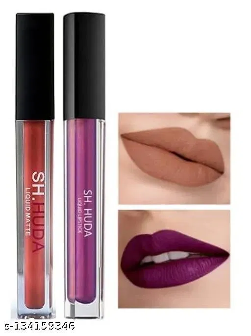 Best liqued Matte Nude and Purple Waterproof Long lasting Liquid matte Lipstick &Smudge proof