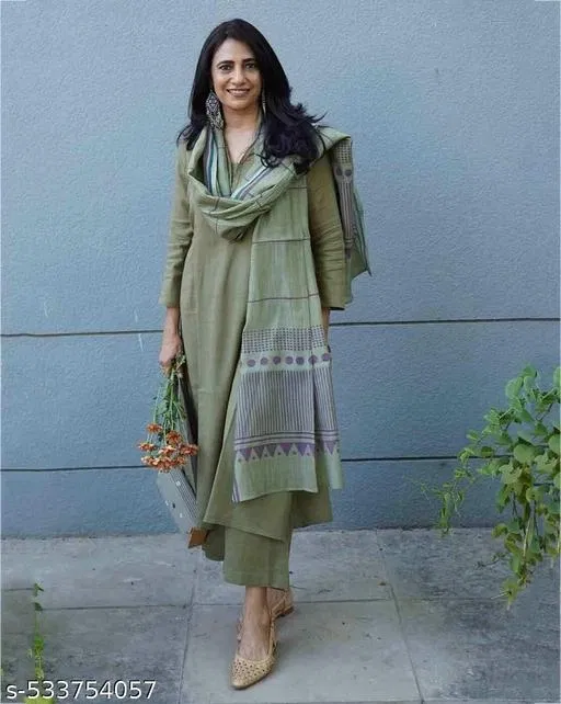Kurta Set for Women (Green, XXL)