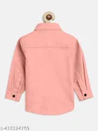 Solid Cotton Blend Long Sleeve Shirt for Boys 