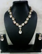 Shimmering Glittering Jewellery Set for Women & Girls, White
