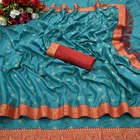 Silk Blend Printed Saree for Women 