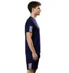 Polyester Printed Co-Ord Set for Men, Navy Blue 