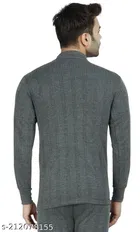 Cotton Thermal Topwear For Men, Grey 
