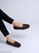 Solid Suede Loafers for Women 
