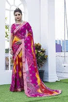 Georgette Printed Saree for Women 