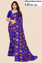 Georgette Printed Saree for Women 