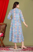 Rayon Printed Anarkali Kurti for Women 