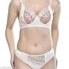 Polycotton Bra with Panty for Women 