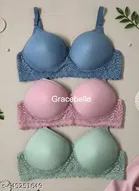 Cotton Solid Bra for Women & Girls, Multicolour, Pack of 6 