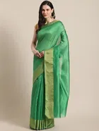 Chanderi Silk Dyed/ Washed Saree for Women 
