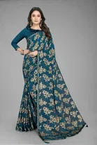 Trendy Heavy Georgette Saree with Blouse Piece For Women 