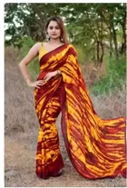 Georgette Printed Saree for Women 