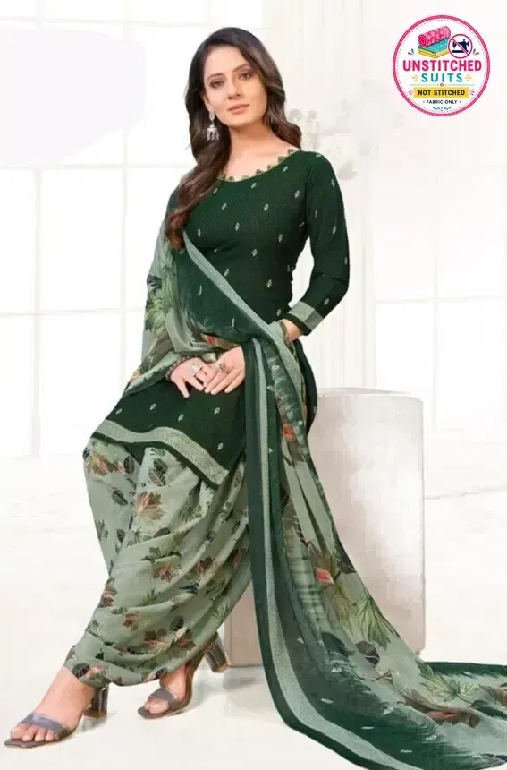 Crepe Unstitched Suit for Women, Green (One Size)
