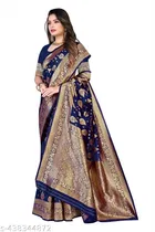 Banarasi Silk Zari Woven Saree for Women 