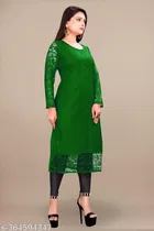 Net Kurti for Women,  Green  