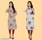 Crepe Printed Kurti for Women 