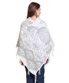 Woolen Self-Design Ponchos for Women 