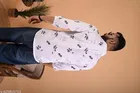 Cotton Blend Printed Shirt for Men, White 