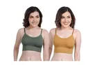 Cotton Blend Padded Camisole Bra for Women 