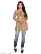 Poly Rayon Printed Kurti for Women 