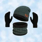 Woolen Cap with Neck Warmer & Gloves for Men & Women 
