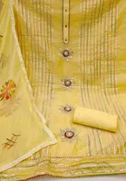 Chanderi Cotton Unstitched Dress Material for Women 