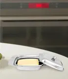 Dynore Butter dish Stainless Steel Serving Bowl 250 ml Silver 