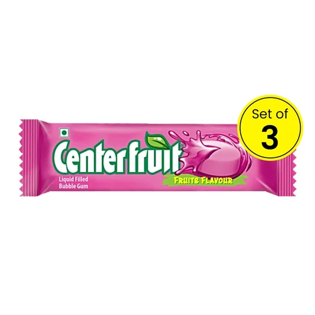 Center Fruit Chewing Gum Stick Fruits Flavour 23.6 g (Pack of 3)
