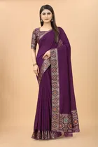 Vichitra Embellished Saree for Women 