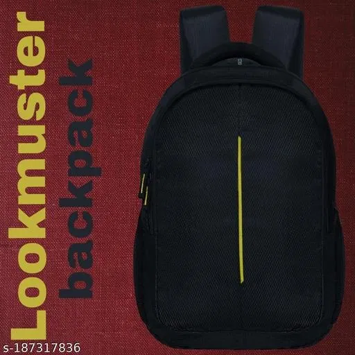 Nylon Backpack for Men & Women, Black