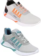 Sports Shoes for Men, Pack of 2, Grey 