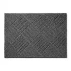 Crosshatch Charcoal Grey Non-Slip Rubber Backing Doormat [40x60 cm]