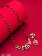 Alloy Mangalsutra with Earrings for Women 