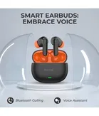 TecSox AudioX Wireless Earbuds [Black/Orange]