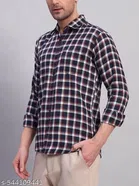 Cotton Blend Checked Shirts for Men, Multicolor 