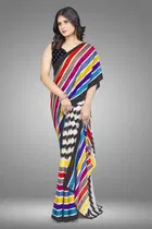 Georgette Printed Saree for Women 