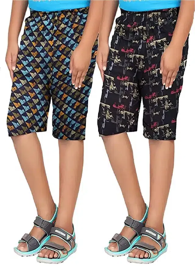 Shorts for Boys (Pack of 2) (Multicolor, 5-6 Years)