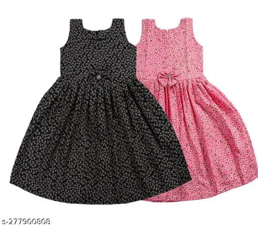 Frocks & Dresses for Girls (Black, 9-10 Years)