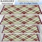 KANUSHI Industries® Washable Easy To fold-able Fridge Multi Purpose Mats / Fridge Mats Set Of 4 / Refrigerator Mats Set