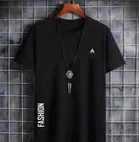 Round Neck Logo Print T-Shirt for Men 